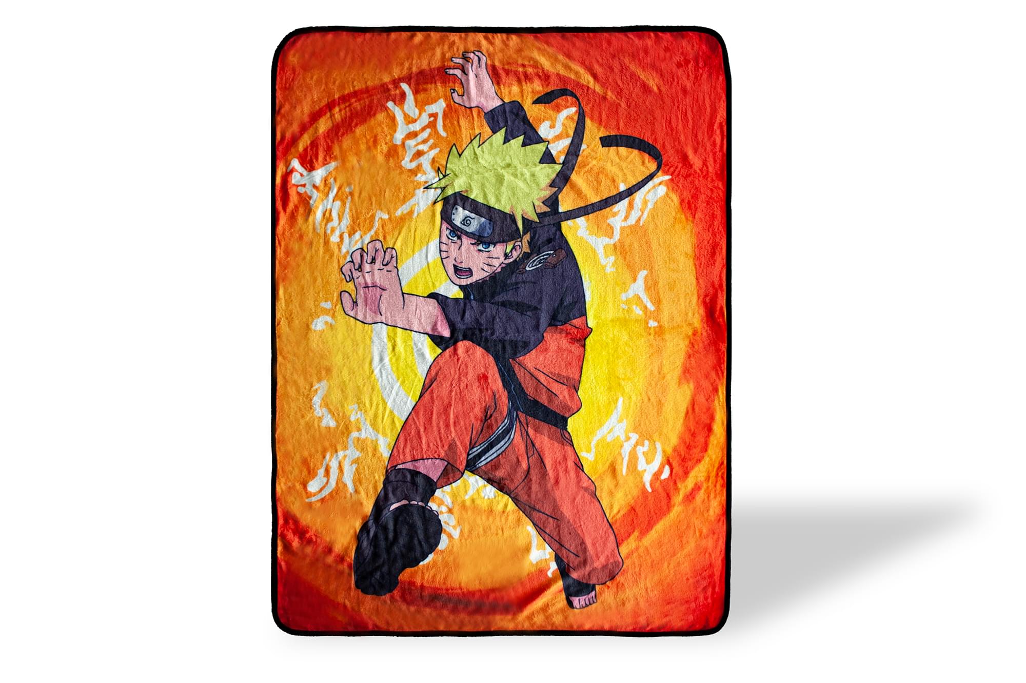 Naruto With Kanji Symbols Large Anime Fleece Throw Blanket  60 X 45 Inches