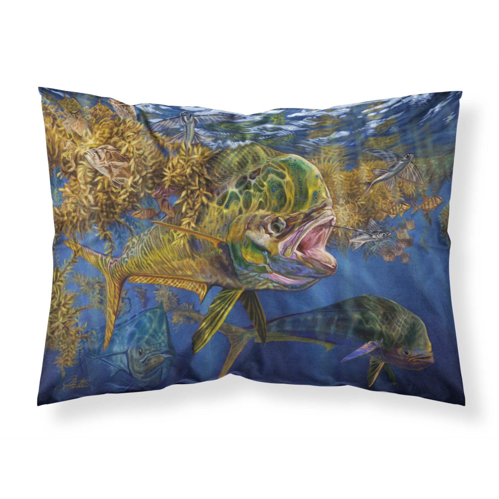 'Caroline'S Treasures Seaweed Salad Mahi Fabric Standard Pillowcases, Multicolor'
