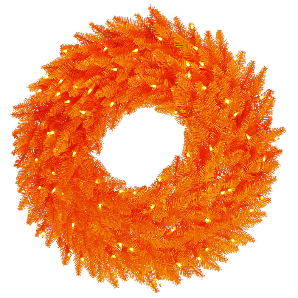 Vickerman 36 Inch  Orange Wreath Dural Led 100Org 320T  K162437Led
