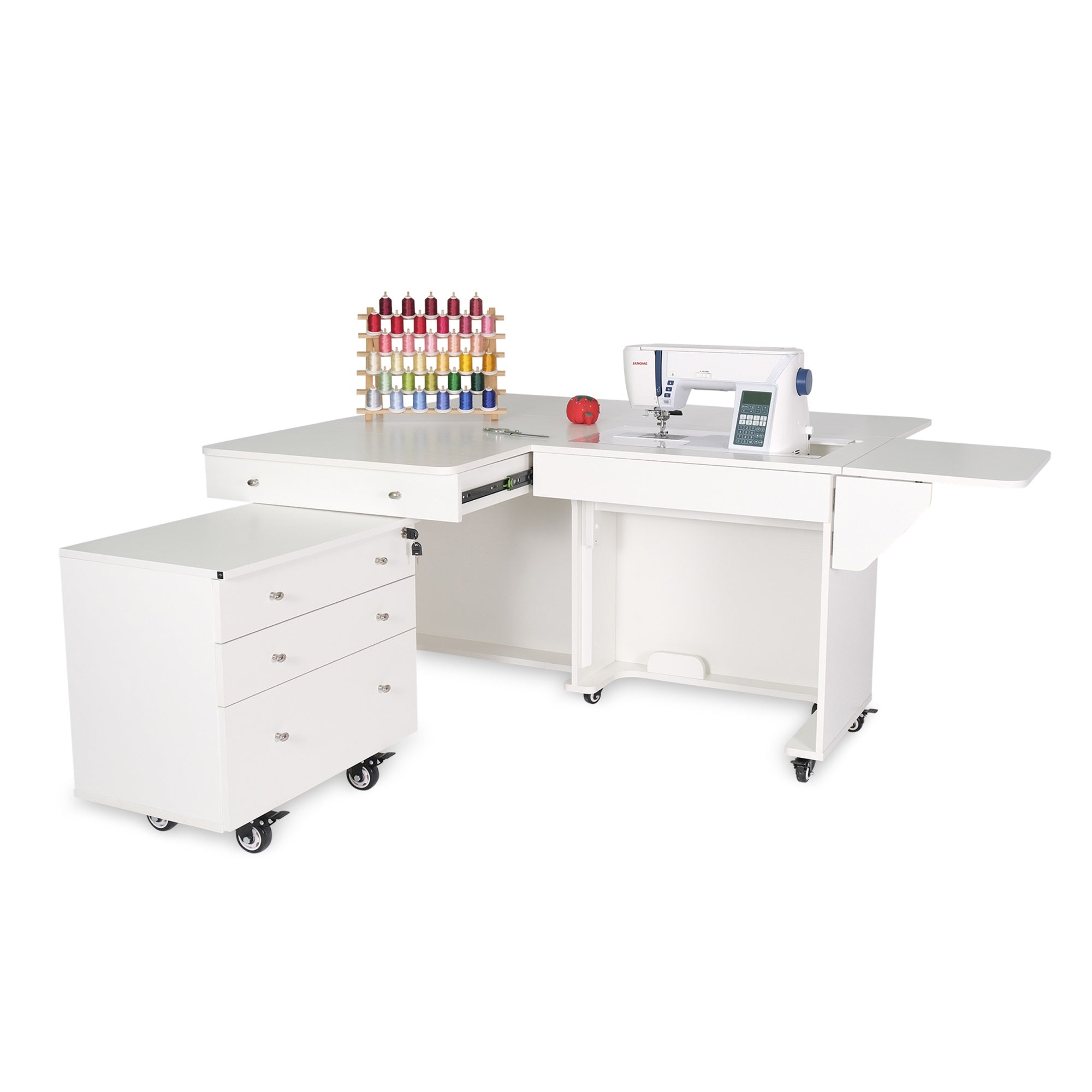 Kangaroo Sewing Furniture - Kangaroo & Joey Ii Cabinet In Ash White