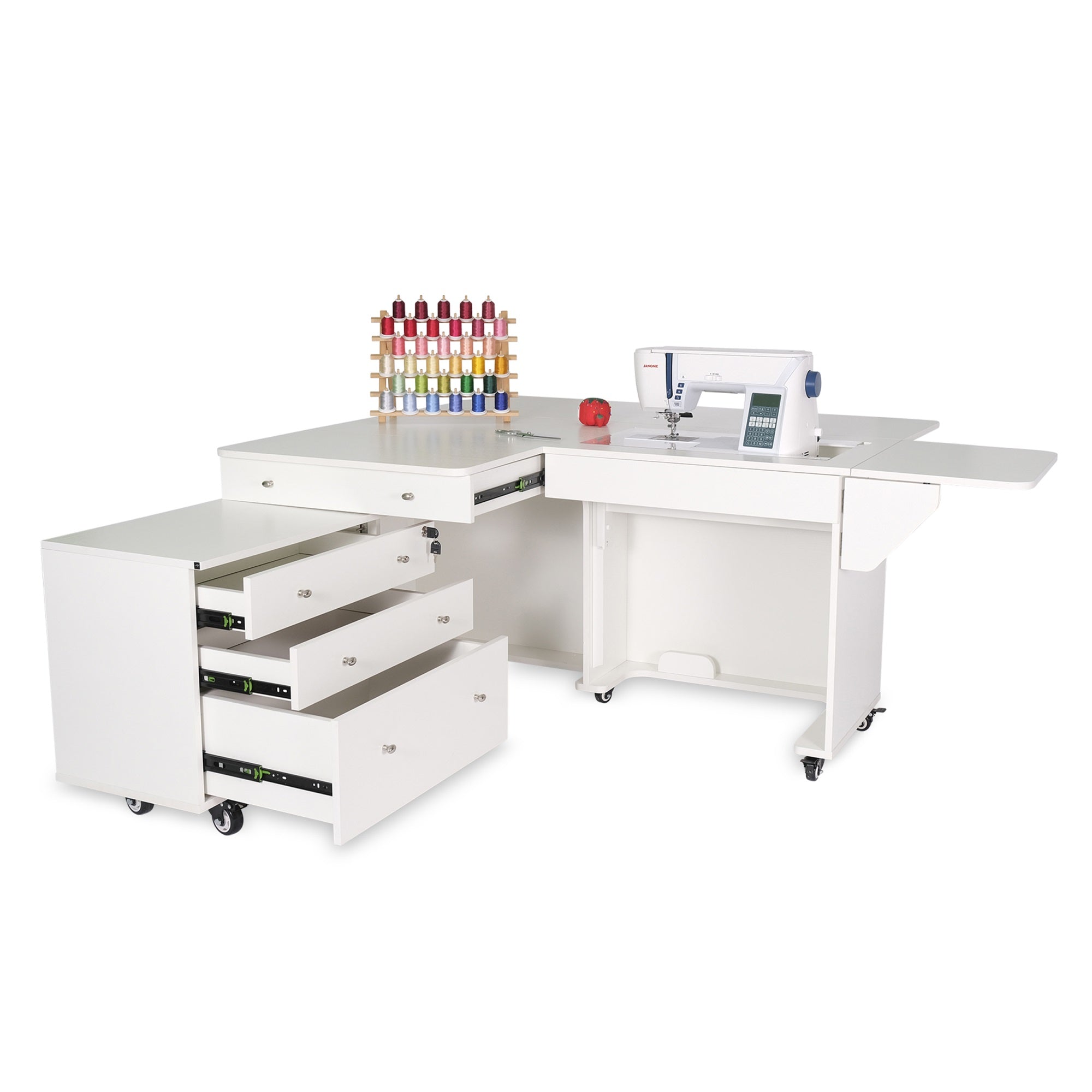 Kangaroo Sewing Furniture - Kangaroo & Joey Ii Cabinet In Ash White