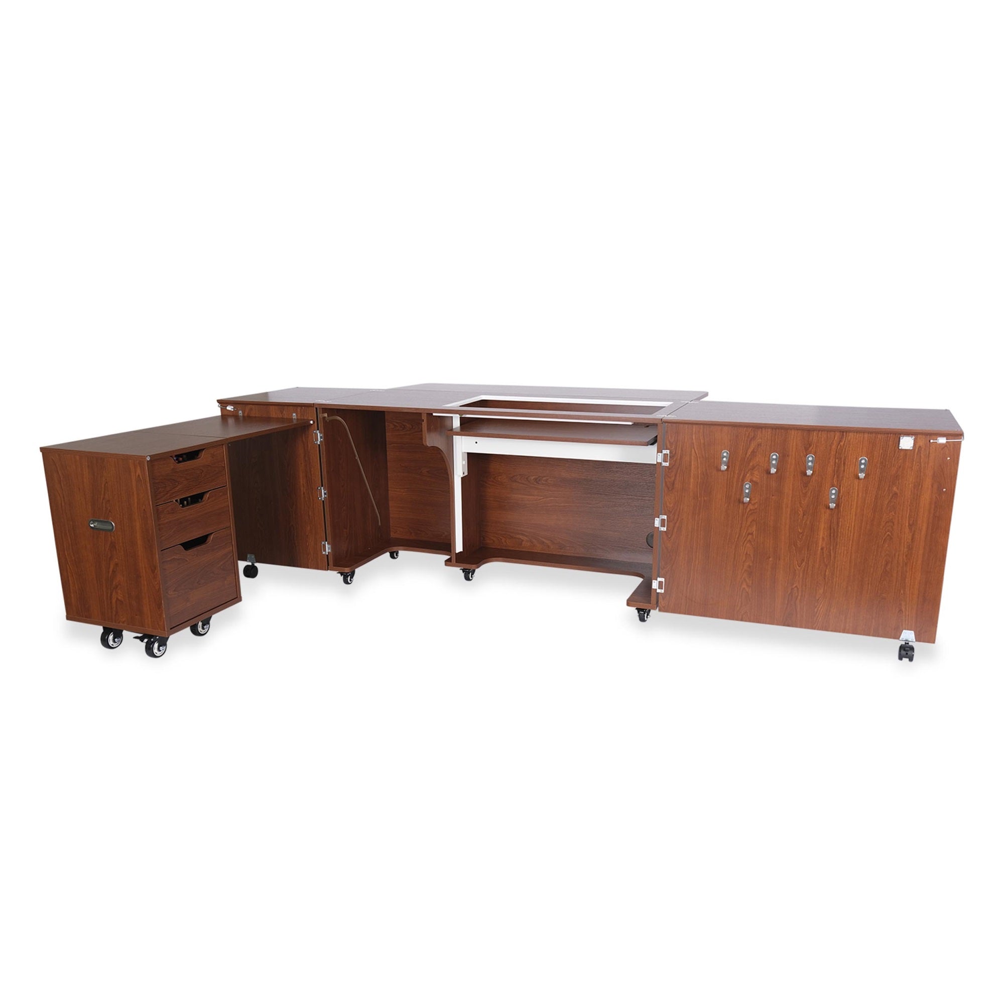 Kangaroo Sewing Furniture Outback Xl Sewing Cabinet - Teak