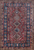 Momeni Karachi Kar1 Burgundy  36 Inch  X 56 Inch