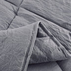 King Size Grey 3 Piece Microfiber Reversible Comforter Set