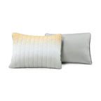 King size Yellow Orange Grey Lightweight Crinkle Fabric 3 Piece Quilt Set