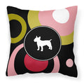 'Caroline'S Treasures Kj1018Pw1414 Bull Terrier Decorative Canvas Fabric Pillow, Large, Multicolor'