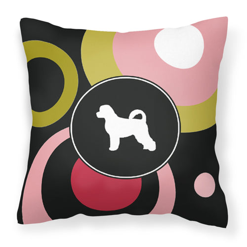 'Caroline'S Treasures Kj1090Pw1414 Portuguese Water Dog Decorative Canvas Fabric Pillow, Large, Multicolor'