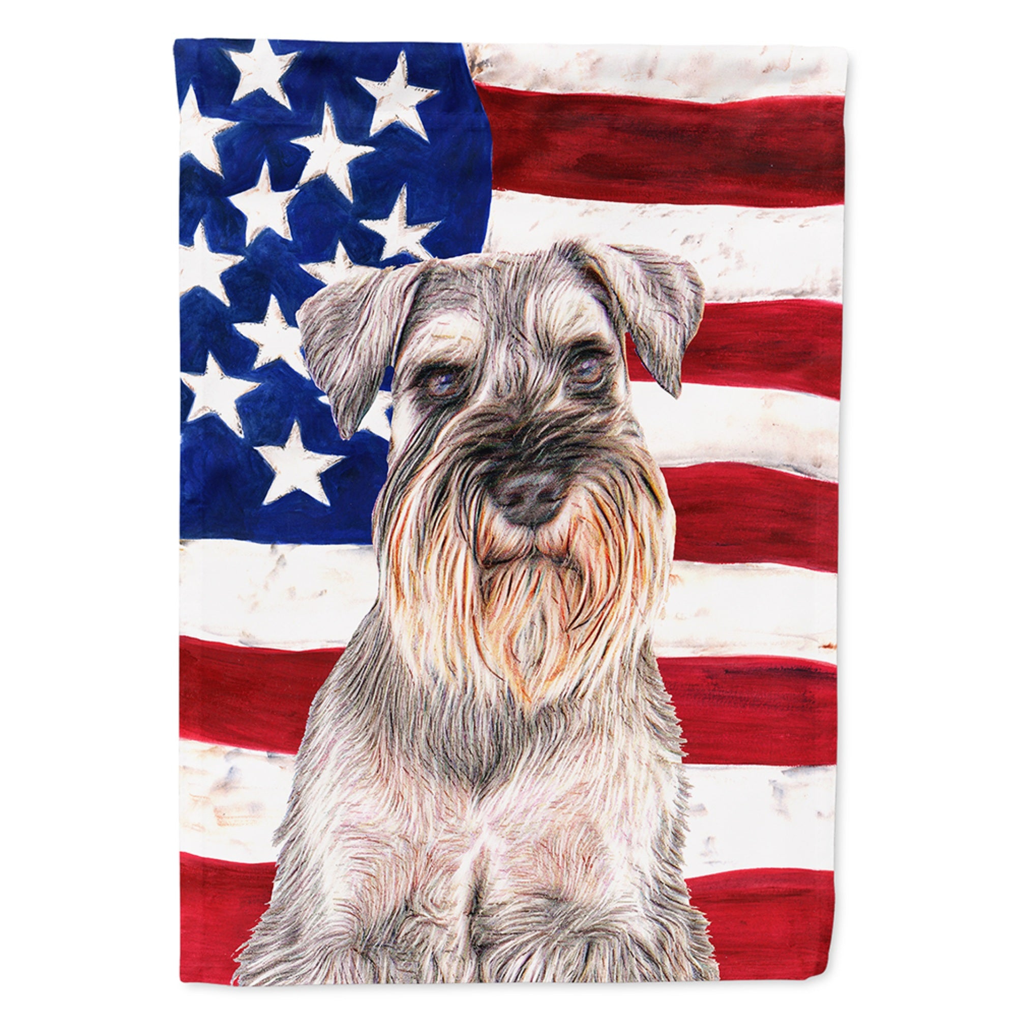 'Caroline'S Treasures Kj1158Gf Usa American Flag With Schnauzer Flag, Small, Multicolor'