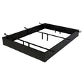 King  size Hotel Style Metal Bed Base Bed Frame in Espresso - 7.5-inch High