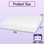 King size 12-inch Charcoal Infused Memory Foam Mattress with Removable Cover
