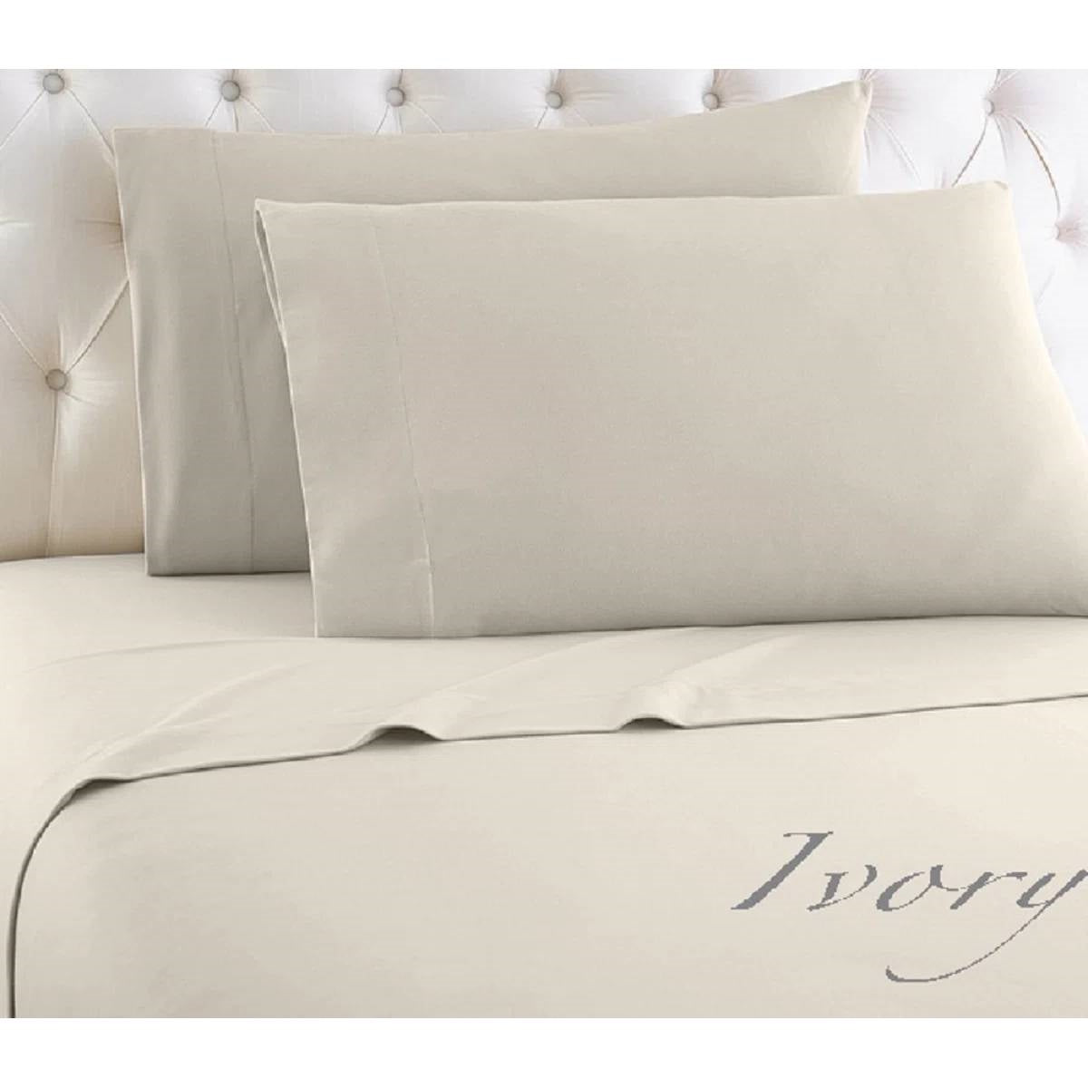 King Ivory 100-Percent Egyptian Cotton 1000 Thread Count 4-Piece Sheet Set