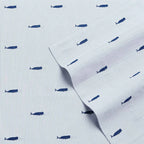 King size Coastal Beach 100-Percent Cotton Navy Blue White Stripe Sheet Set