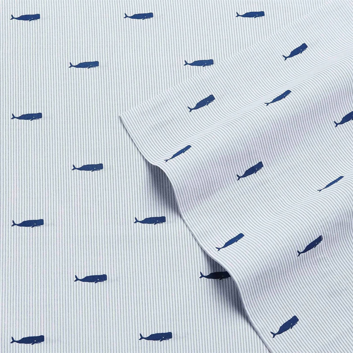 King size Coastal Beach 100-Percent Cotton Navy Blue White Stripe Sheet Set