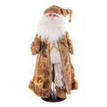 28 Inch  Mocha Velvet Santa Doll With Stand