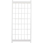 Outdoor 85-inch x 38-inch White PVC Vinyl Lattice Garden Trellis