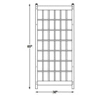 Outdoor 85-inch x 38-inch White PVC Vinyl Lattice Garden Trellis