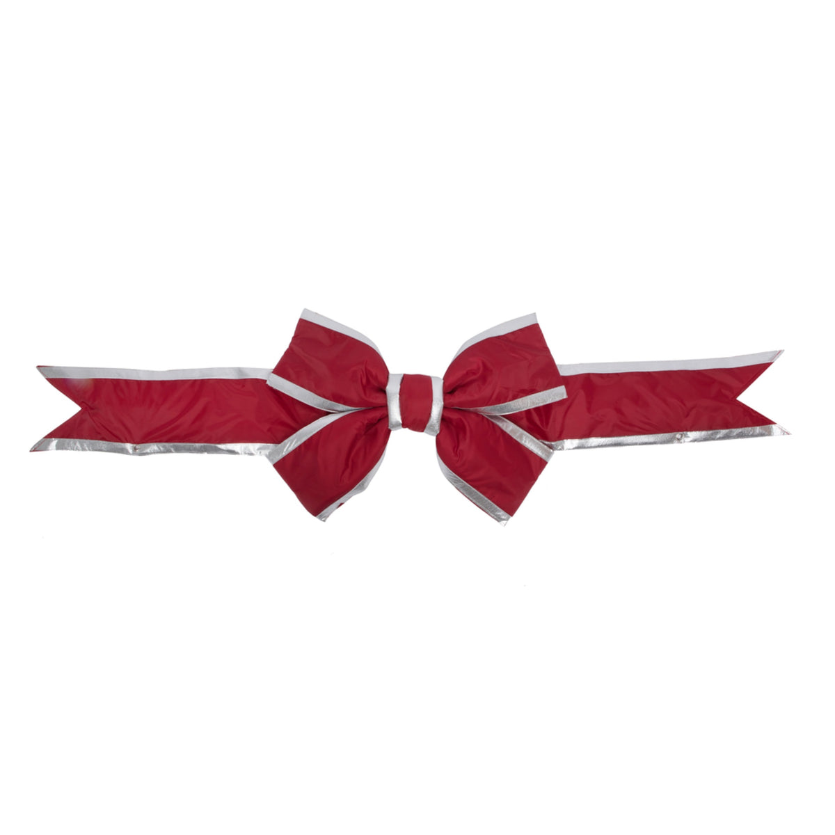 48 Inch  X 60 Inch  Redsilvr Nylon Out Bow 12 Inch  Sz