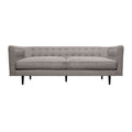 Annabelle 80'' Gray Fabric Sofa with Black Wood Legs