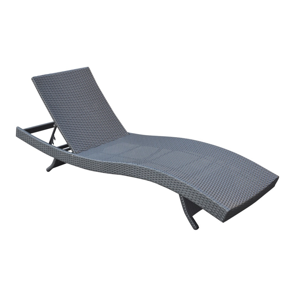 Armen Living Cabana Outdoor Adjustable Wicker Chaise Lounge Chair