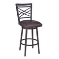 Fargo 30 Barstool in Auburn Bay finish with Brown Pu upholstery