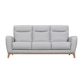 Greyson 83'' Dove Gray Leather Sofa