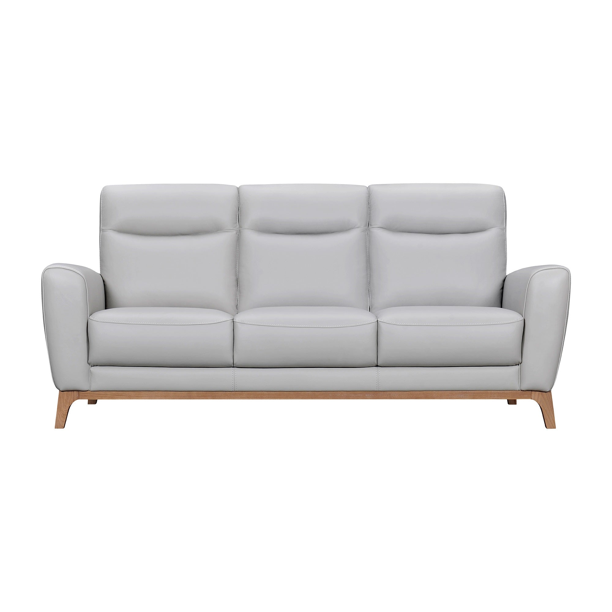 Greyson 83'' Dove Gray Leather Sofa