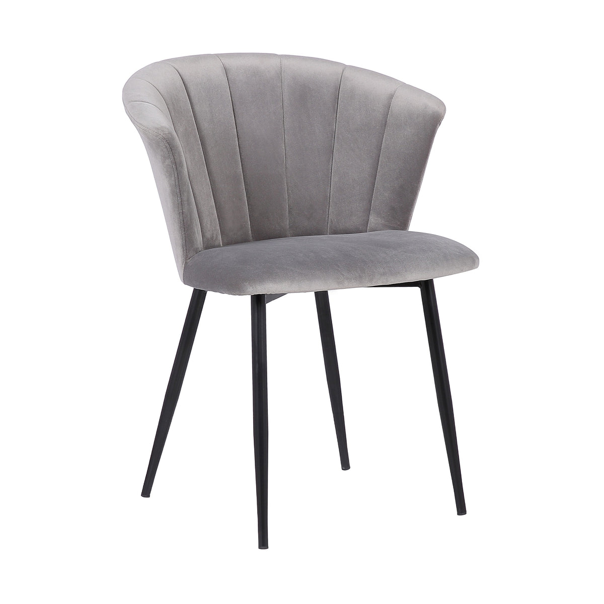 Ergode Lulu Contemporary Dining Chair - Textured Tall Back, Black Frame, Plush Foam Padding, Versatile Placement, High-Quality U