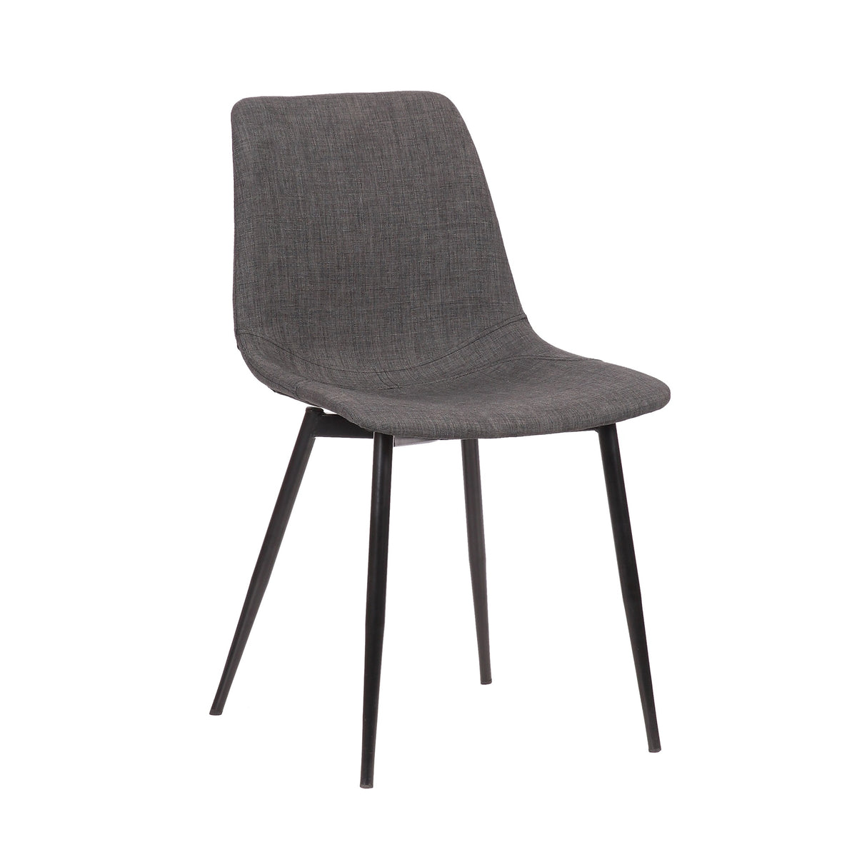 Ergode Monte Dining Chair - Practical, Comfortable, & Stylish. Durable Frame, Faux Leather Upholstery. Black Metal Legs for Stab