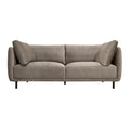 Serenity 79'' Fossil Gray Velvet Sofa with Black Metal Legs