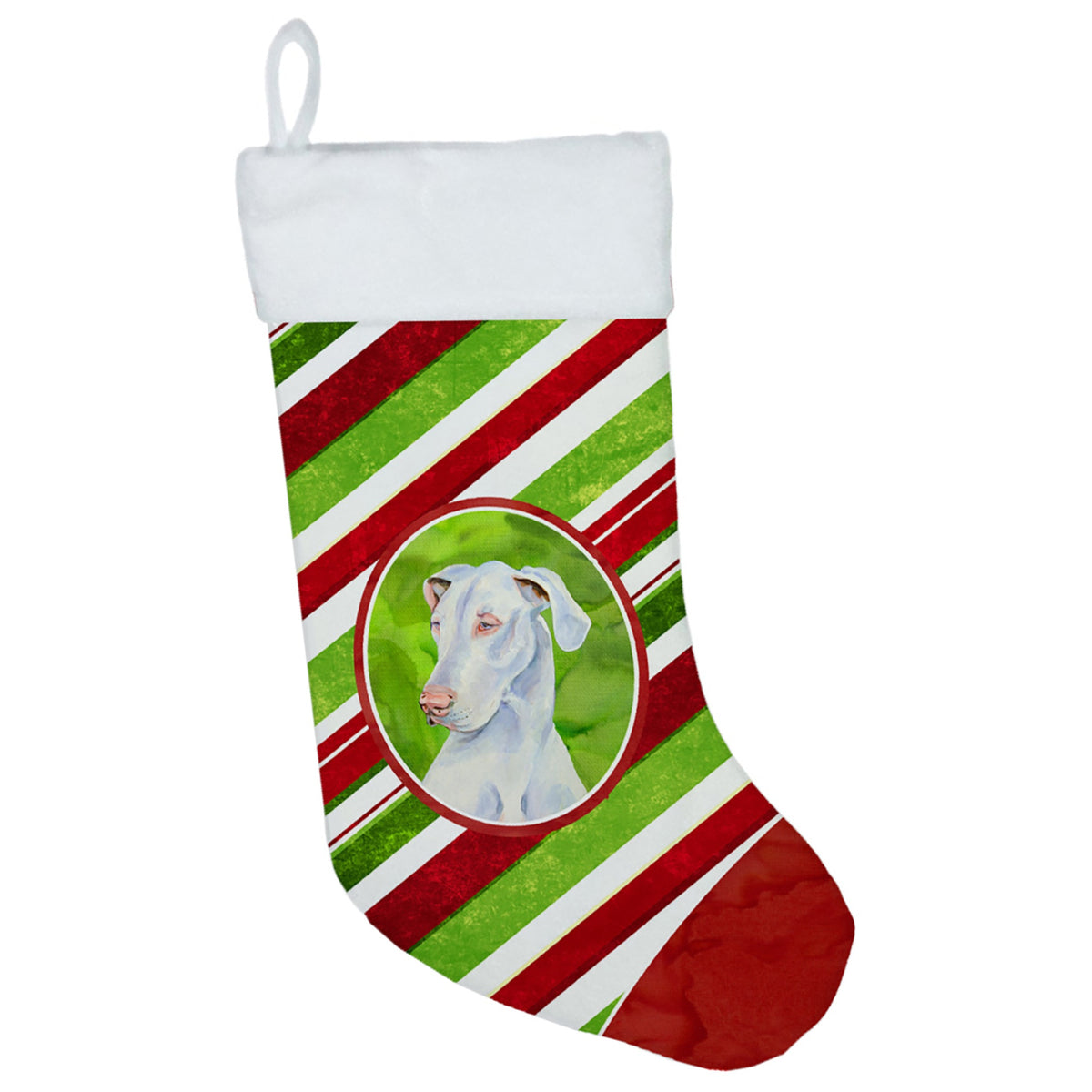CarolineS Treasures Lh9221Cs Great Dane Candy Cane Holiday Christmas Stocking, 11 X 18 Inch  Inch , Multicolor