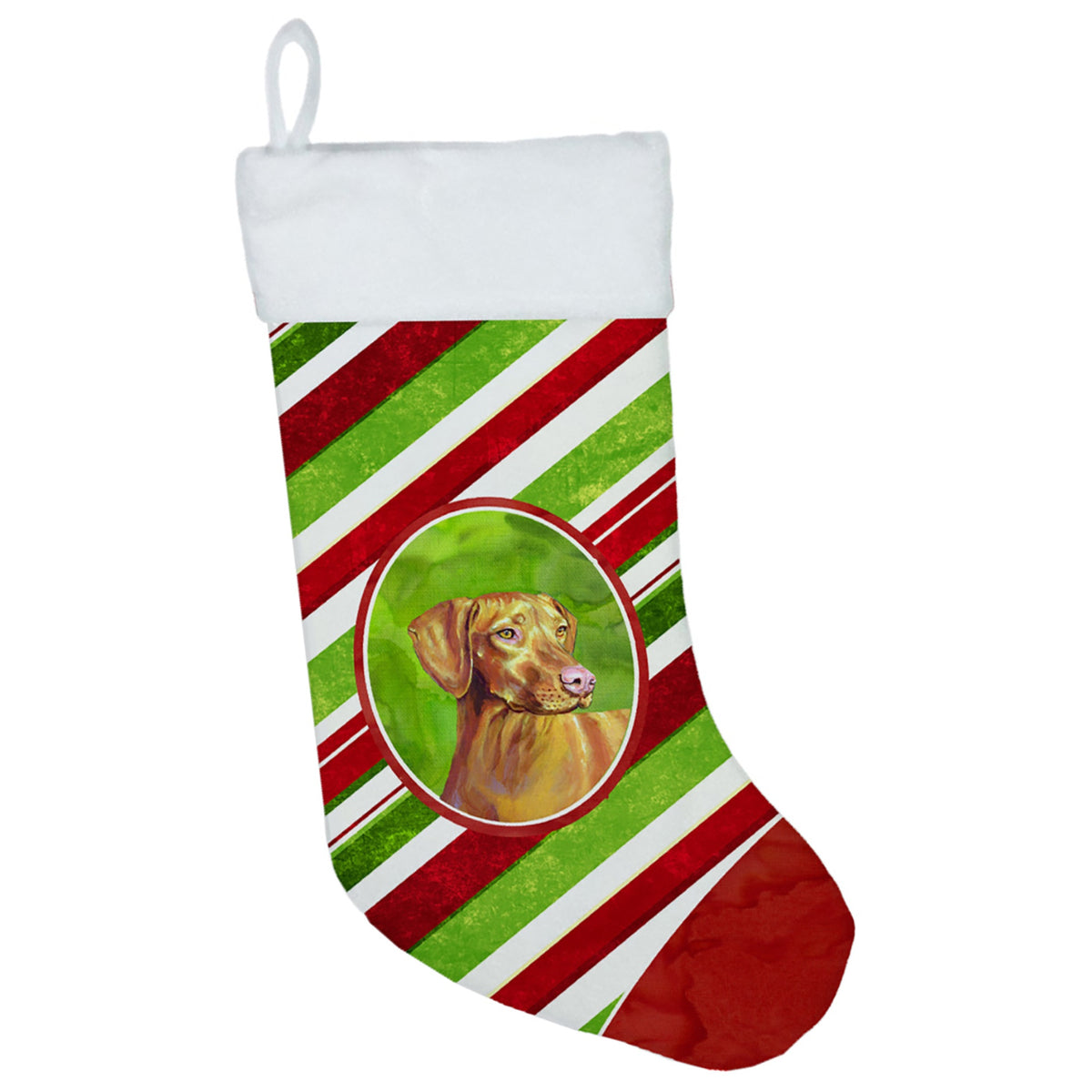 CarolineS Treasures Lh9235Cs Vizsla Candy Cane Holiday Christmas Stocking, 11 X 18 Inch  Inch , Multicolor