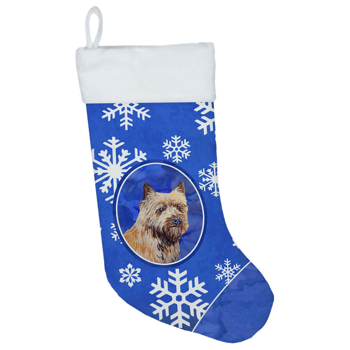 CarolineS Treasures Cairn Terrier Winter Snowflakes Holiday Christmas Stocking, 11 X 18 Inch  Inch , Multicolor