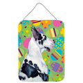 Inch CarolineS Treasures Lh9416Ds1216 Great Dane Easter Eggtravaganza Aluminium Metal Wall Or Door Hanging Prints, 16 Inch  Inch  X 12 Inch  Inch , Mul