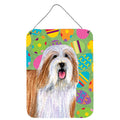 Inch CarolineS Treasures Lh9420Ds1216 Bearded Collie Easter Eggtravaganza Aluminium Metal Wall Or Door Hanging Prints, 16 Inch  Inch  X 12 Inch  Inch ,