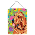 CarolineS Treasures Bloodhound Easter Eggtravaganza Aluminium Metal Wall Or Door Hanging Prints, 16 Inch  Inch  X 12 Inch  Inch , Multicolor