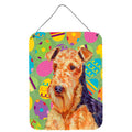 Inch CarolineS Treasures Lh9426Ds1216 Airedale Easter Eggtravaganza Aluminium Metal Wall Or Door Hanging Prints, 16 Inch  Inch  X 12 Inch  Inch , Multi