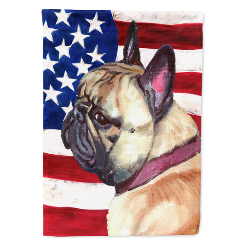 'Caroline'S Treasures Lh9545Gf French Bulldog Frenchie Usa Patriotic American Flag, Small, Multicolor'