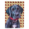 'Caroline'S Treasures Lh9558Gf Black Great Dane Puppy Fall Leaves Flag, Small, Multicolor'