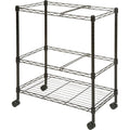 Lorell Mobile Wire File Cart  4 Casters  Steel  x 26 Width x 12.5 Depth x 30 Height  Black  1 Each