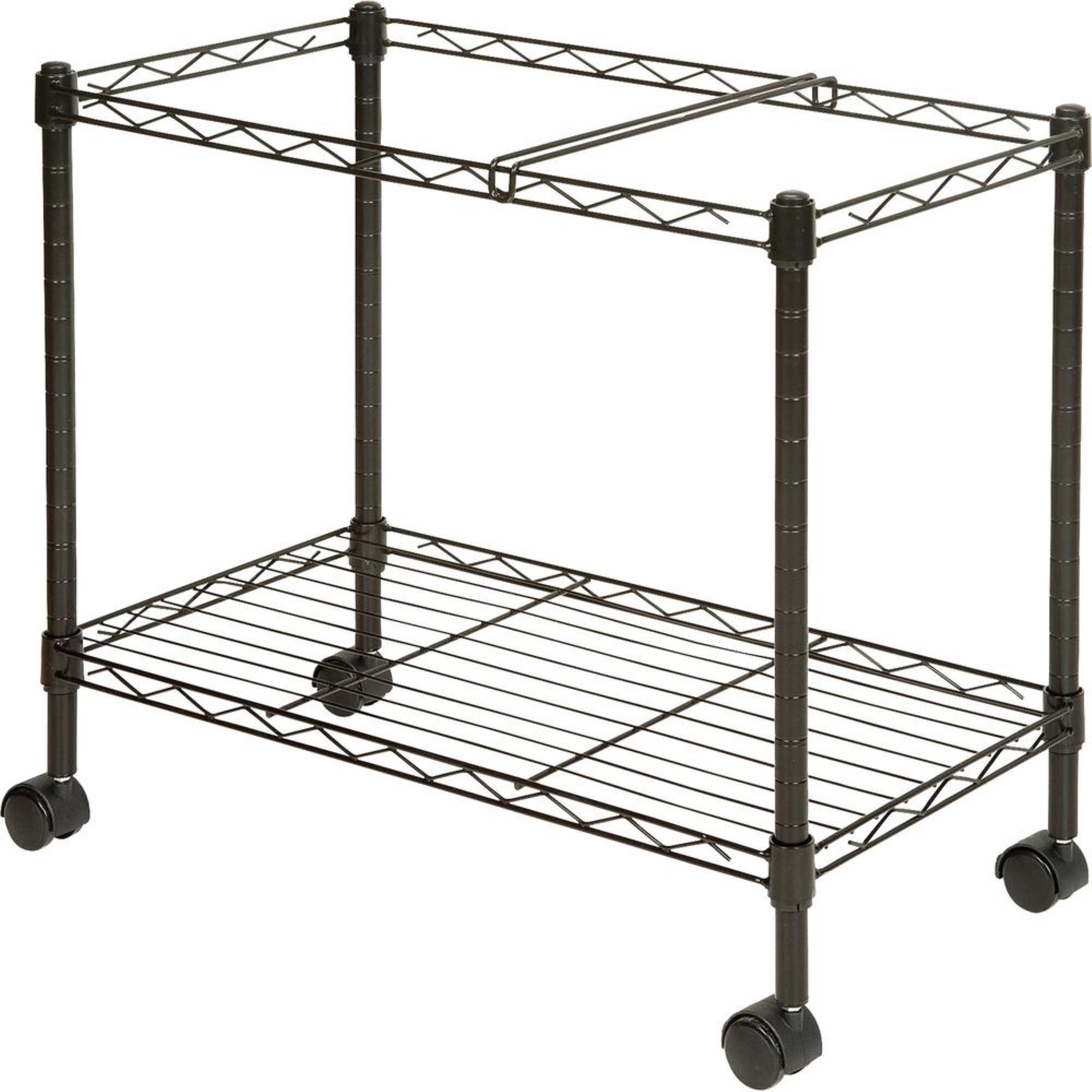 Lorell Mobile File Cart  4 Casters  Steel  x 12.9 Width x 25.8 Depth x 20.5 Height  Black  1 Each