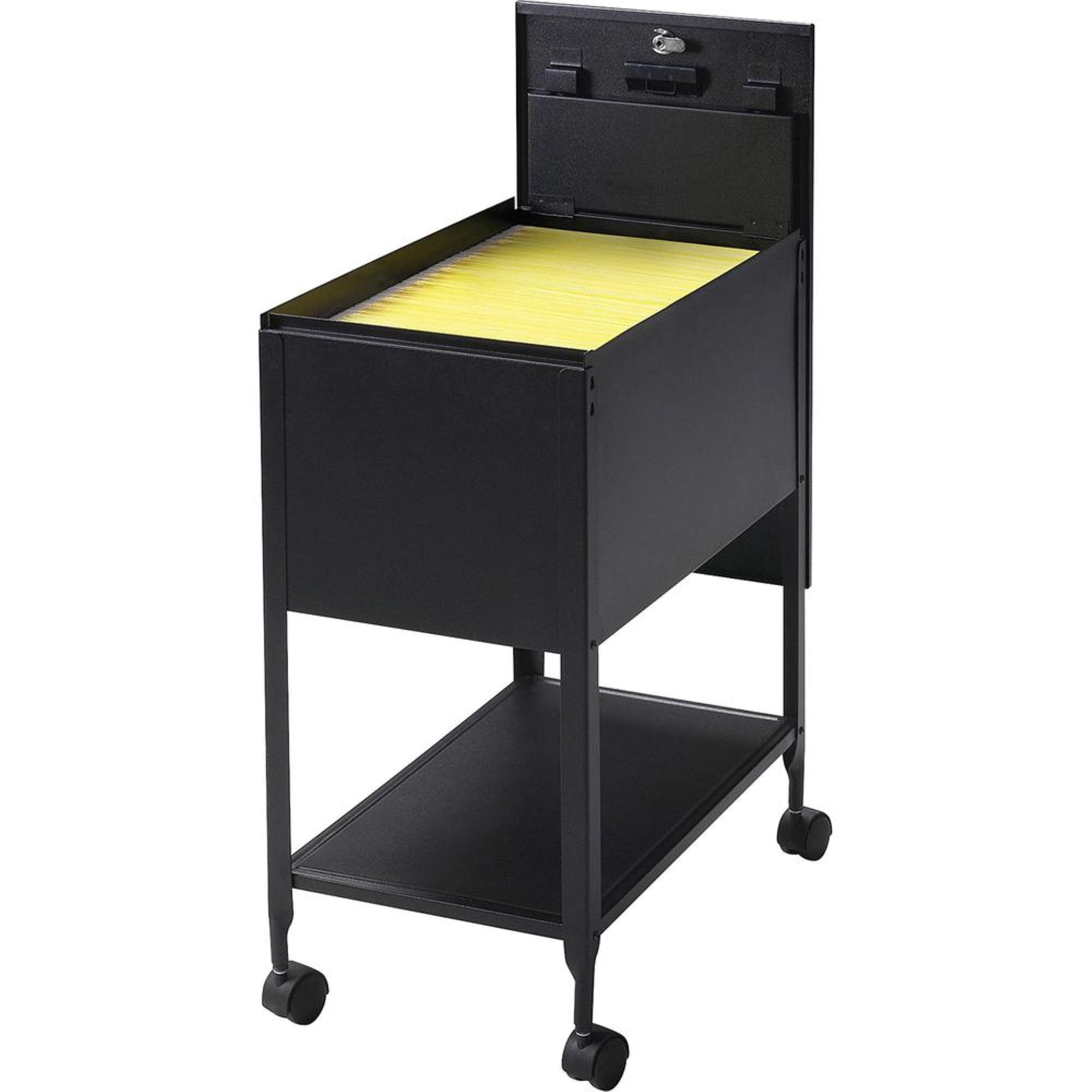 Lorell Standard Mobile File - 4 Casters - x 13.5 Width x 24.8 Depth x 28.3 Height - Black - 1 Each