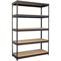 Lorell Riveted Steel Shelving  5 Compartment(s)  72 Height x 48 Width x 18 Depth  Heavy Duty, Rust Resistant  28% Recycle