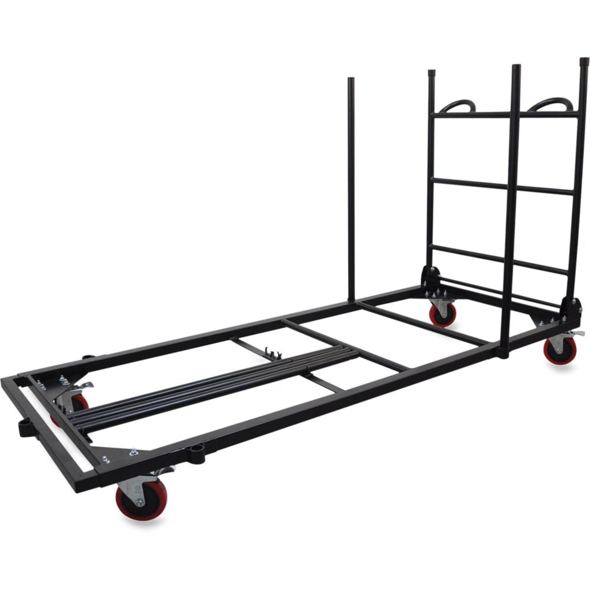 Lorell Blow Mold Rectangular Table Trolley Cart  Steel  x 30.3 Width x 75.9 Depth x 45.3 Height  Charcoal  For 20 Devices