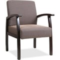 Lorell Deluxe Guest Chair  Espresso Frame  Taupe  1 Each
