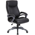 Lorell High Back Executive Chair  Black Leather Seat  5star Base  1 Each