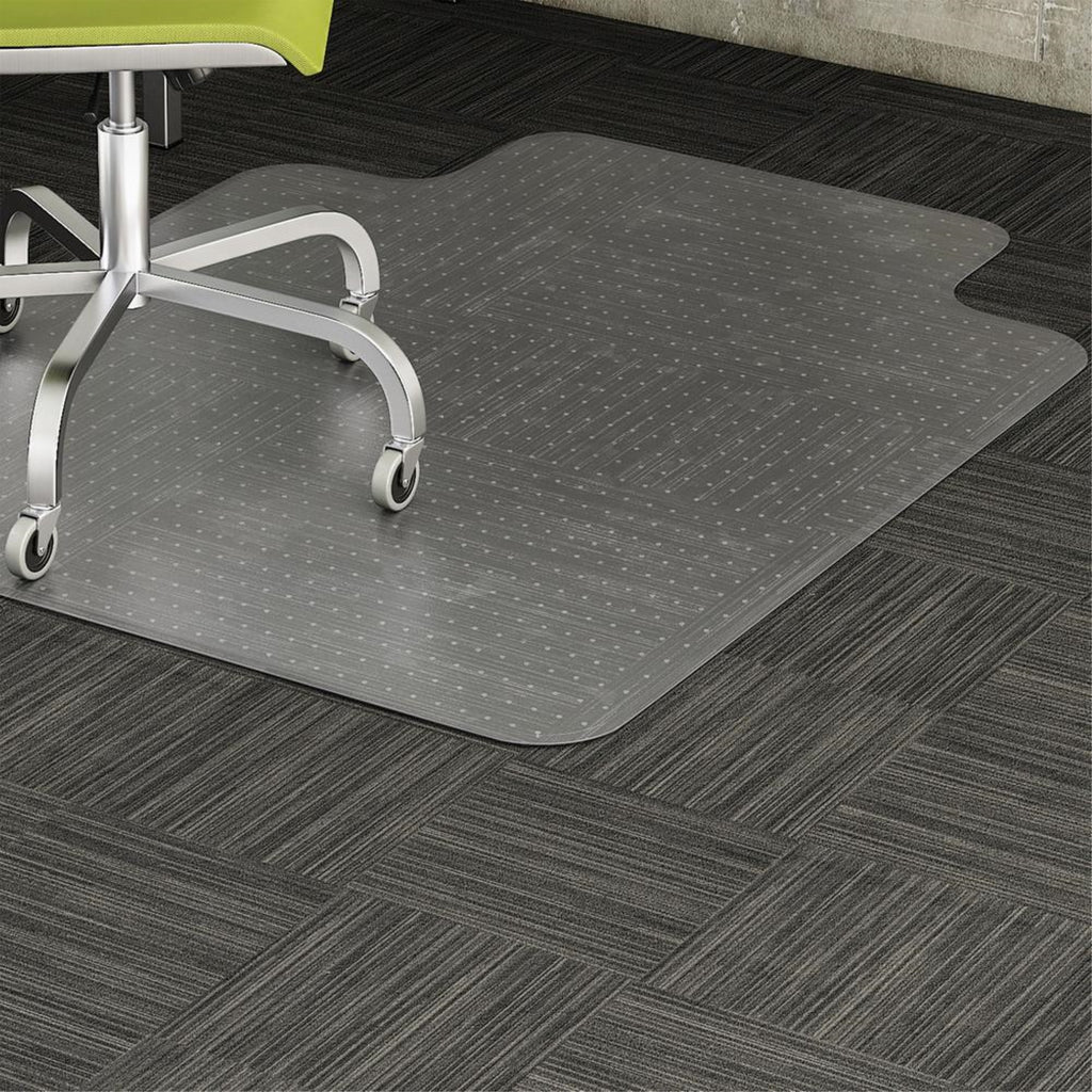 Lorell LLR82819 Carpet Chair Mats, 2.36" Height X 19.09" Width X 61.81" Length, Clear