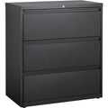 Lorell 3Drawer Black Lateral Files  36 x 18.6 x 40.3  3 x Drawer(s) for File  Letter, Legal, A4  Lateral  Locking Drawe