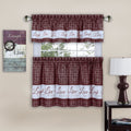 Live, Love, Laugh Tier And Valance Window Curtain Set  Inspirational Printed Design  Machine Washable Polyester  Easy Install
