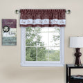 Live, Love, Laugh Window Curtain Valance  Inspirational Design, Easy To Clean, 1.5 Inch  Rod Pocket  58X14  Burgundy