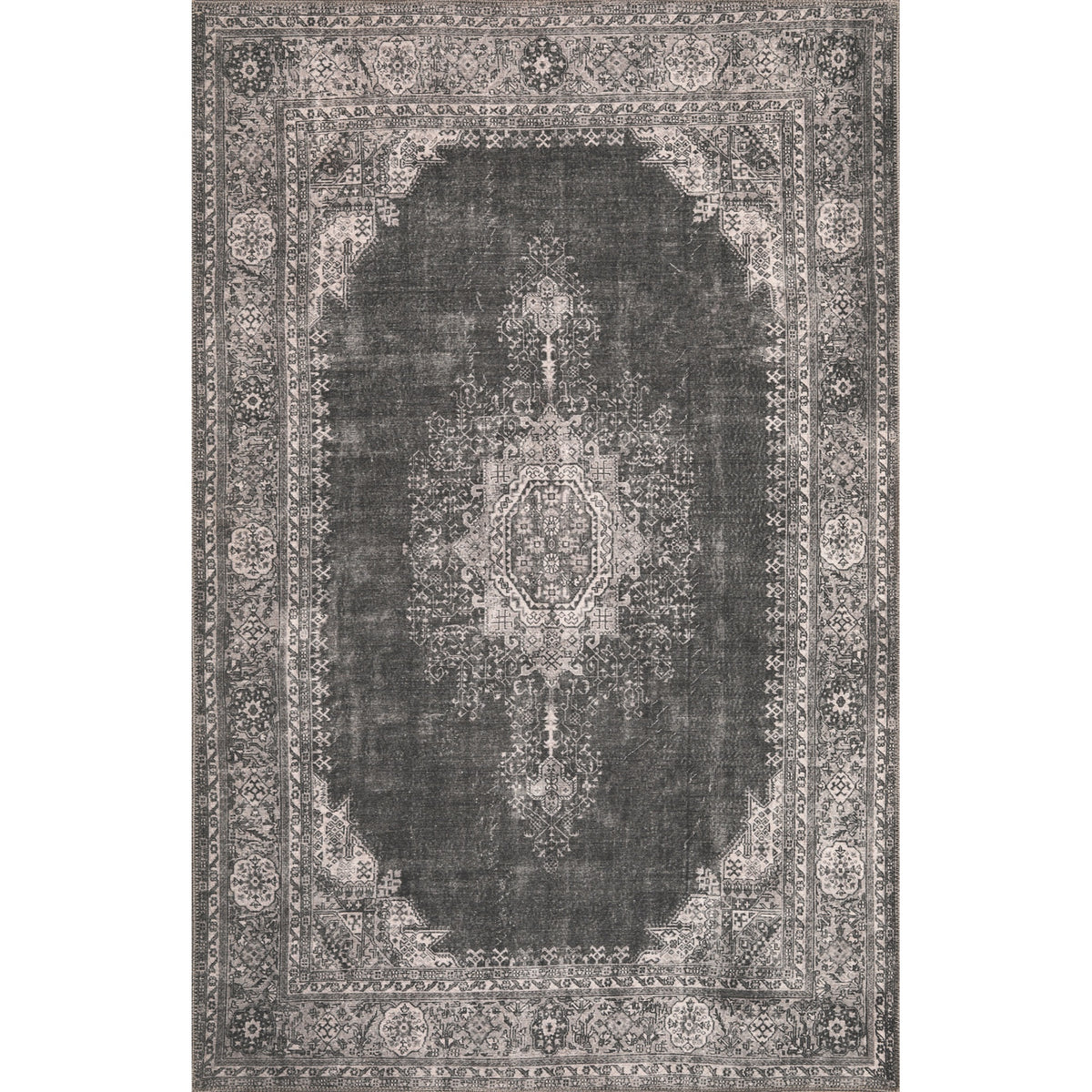 London 4803 Grey Lauren Area Rug, Size  84 Inch  X 116 Inch